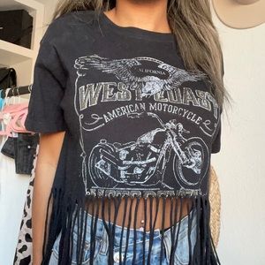 West Coast American Motorcycle Fringe Tee